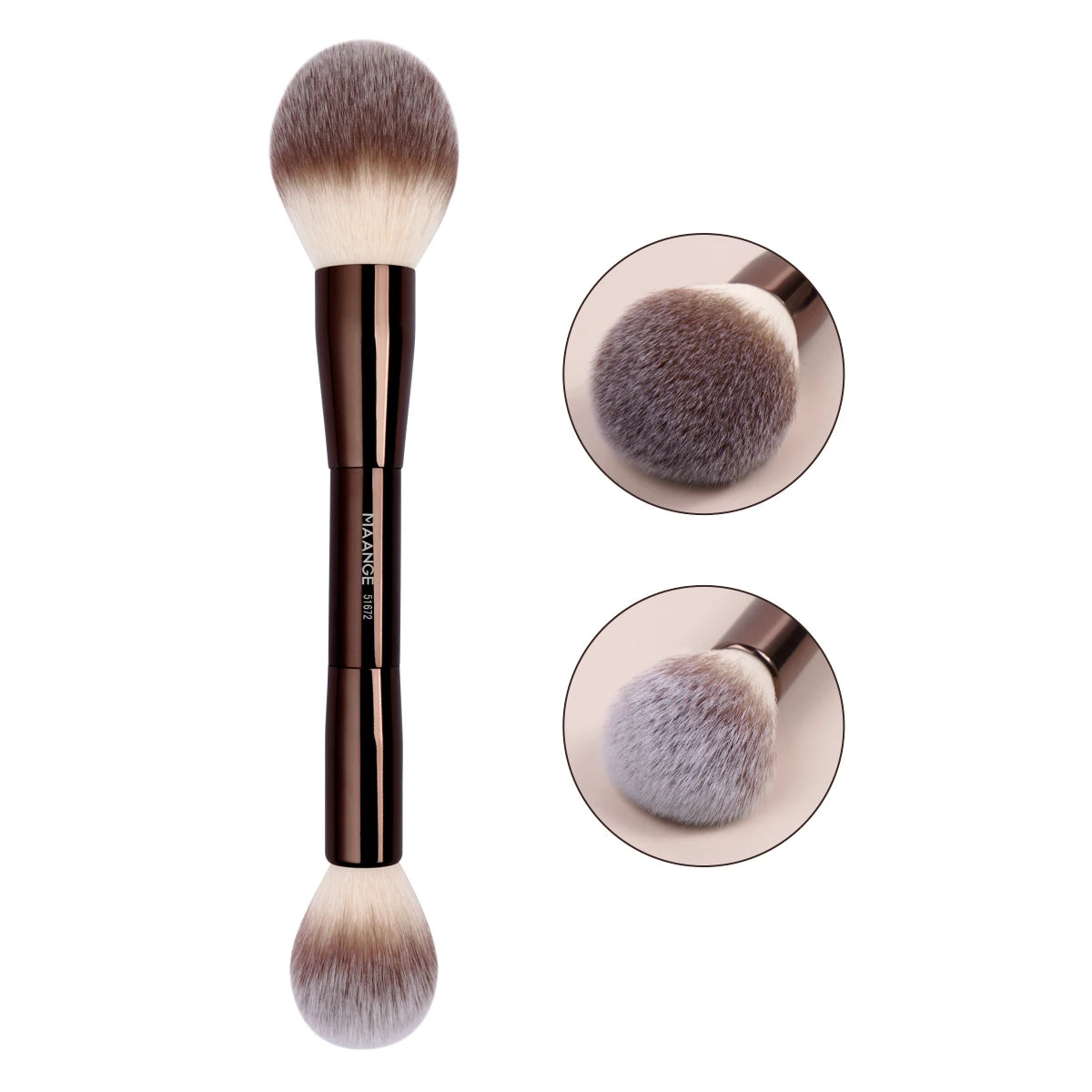 Maange Double Ended Makeup Brush | Foundation & Powder Brush