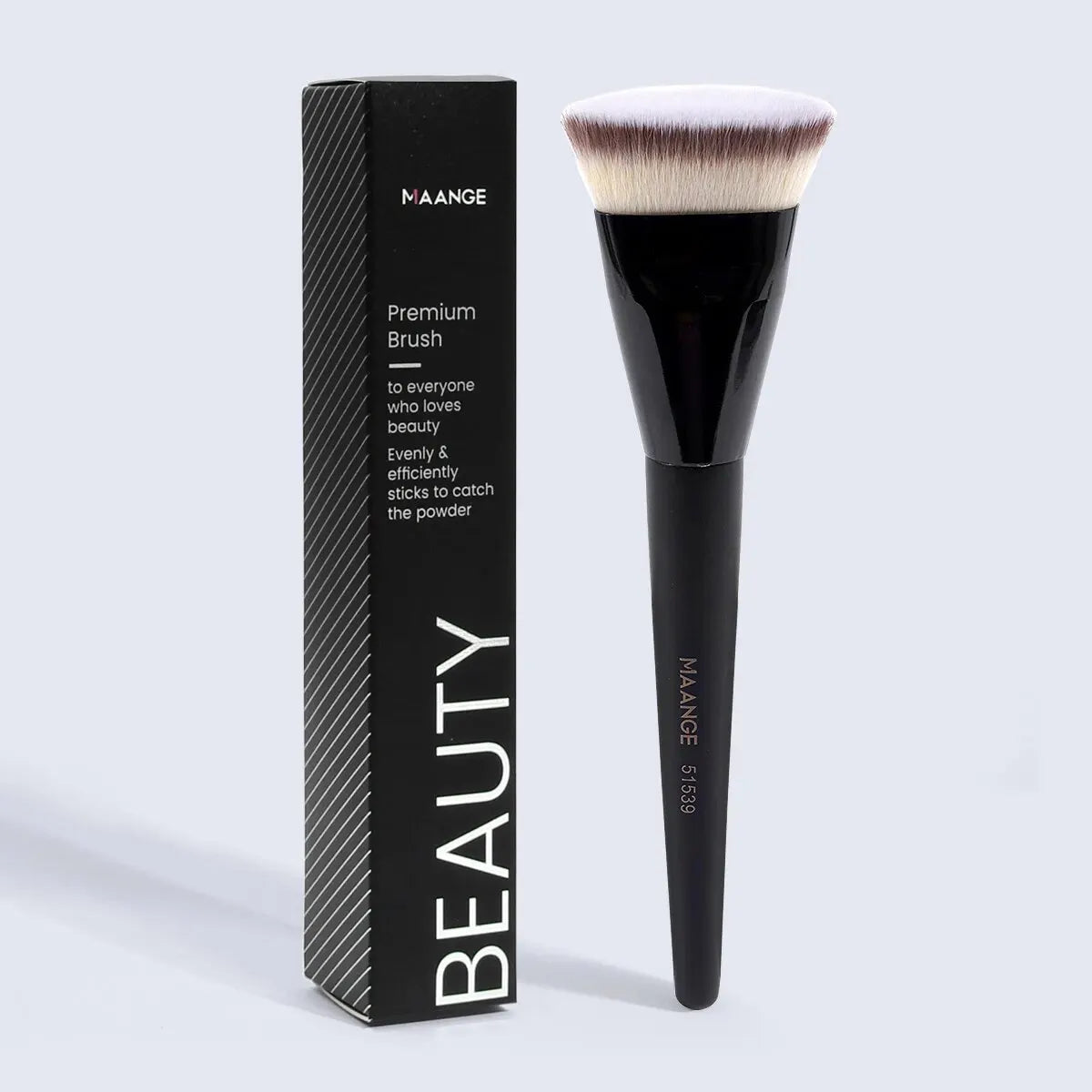 Maange Flat Top Kabuki Foundation Brush with Storage Box | Soft Synthetic Bristles