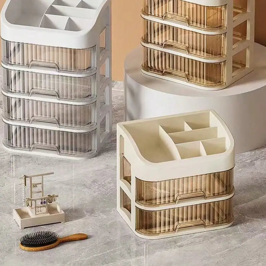 3-5 Layer Cosmetic Storage Cabinet – Makeup & Skincare Drawer Organizer