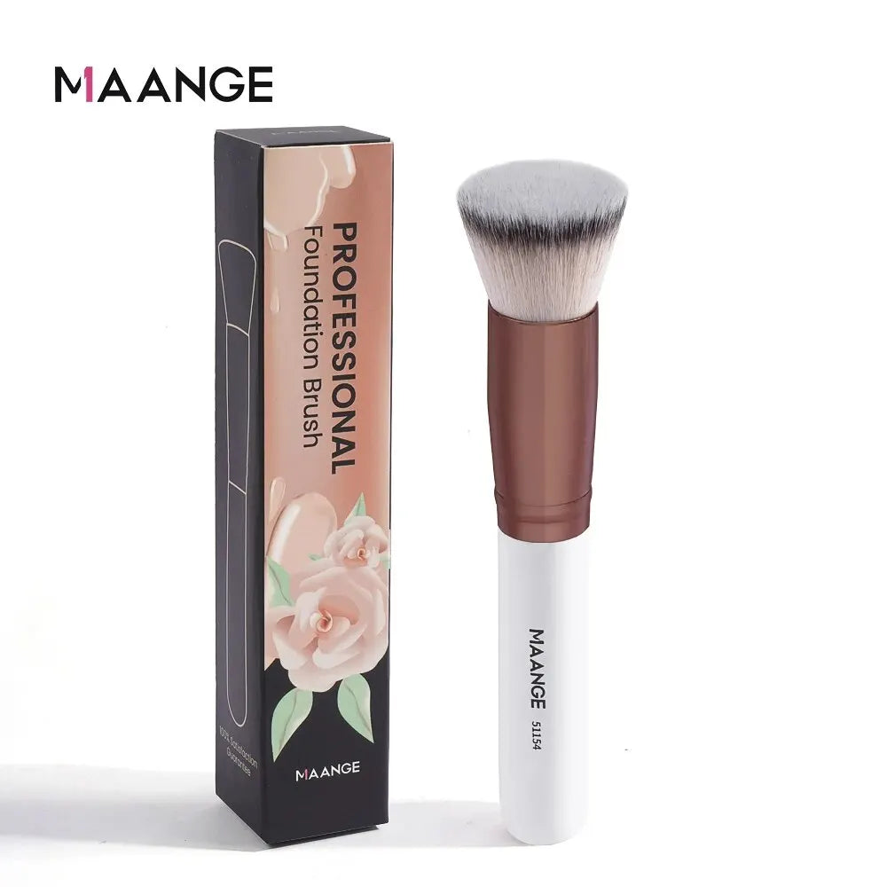 Maange Professional Foundation Makeup Brush with Storage Box | Soft Dense Bristles