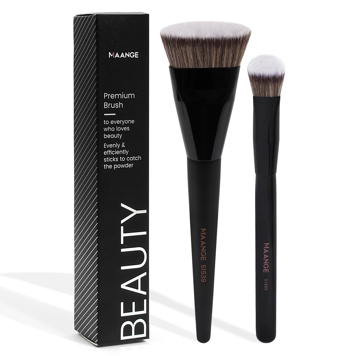 Maange 2-Piece Angled Foundation & Concealer Makeup Brush