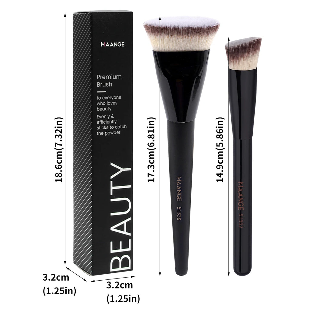 Maange 2-Piece Angled Foundation & Concealer Makeup Brush