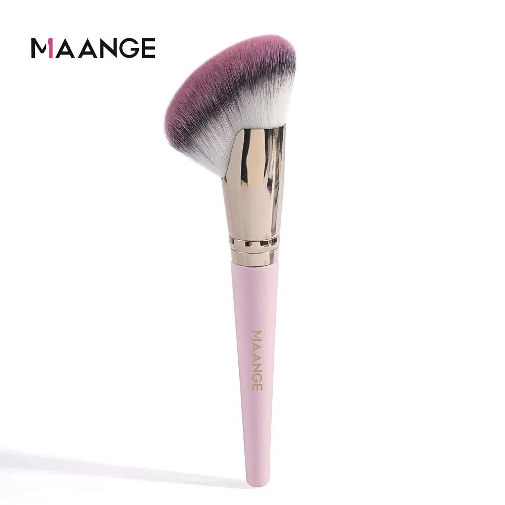 Maange Angled Blush & Bronzer Makeup Brush | Dense Soft Contour Brush