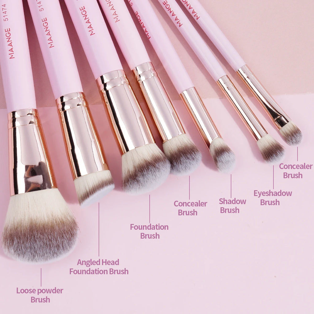 MAANGE 7-Piece Makeup Brush Set-Beauty Brush Set