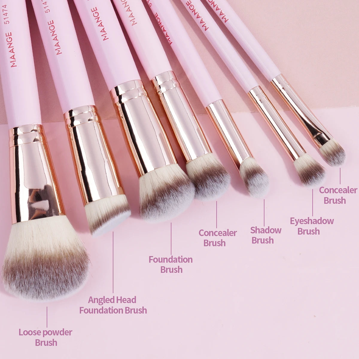 MAANGE 7-Piece Makeup Brush Set-Beauty Brush Set