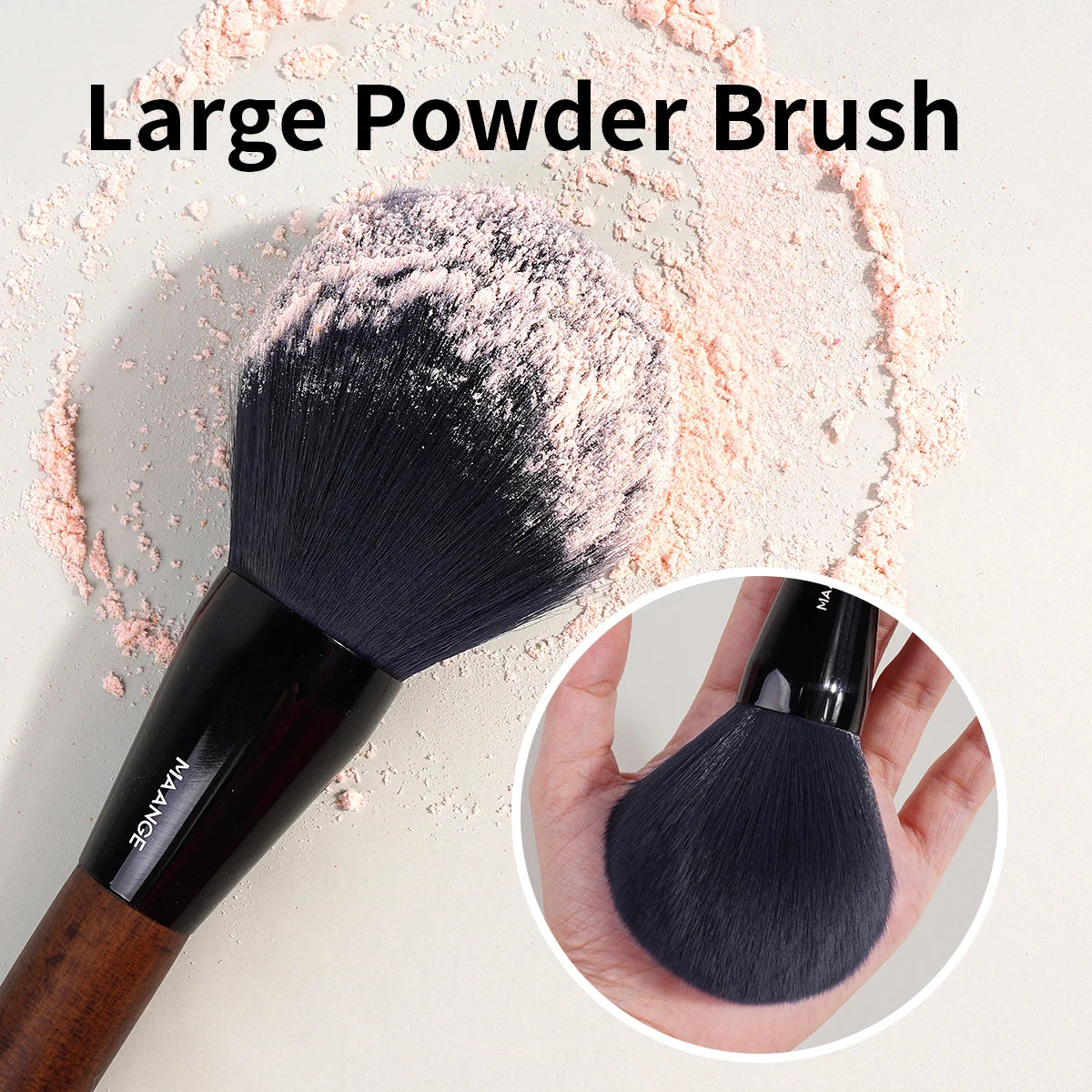 Maange Professional Powder & Blush Makeup Brush | Soft Dense Bristles