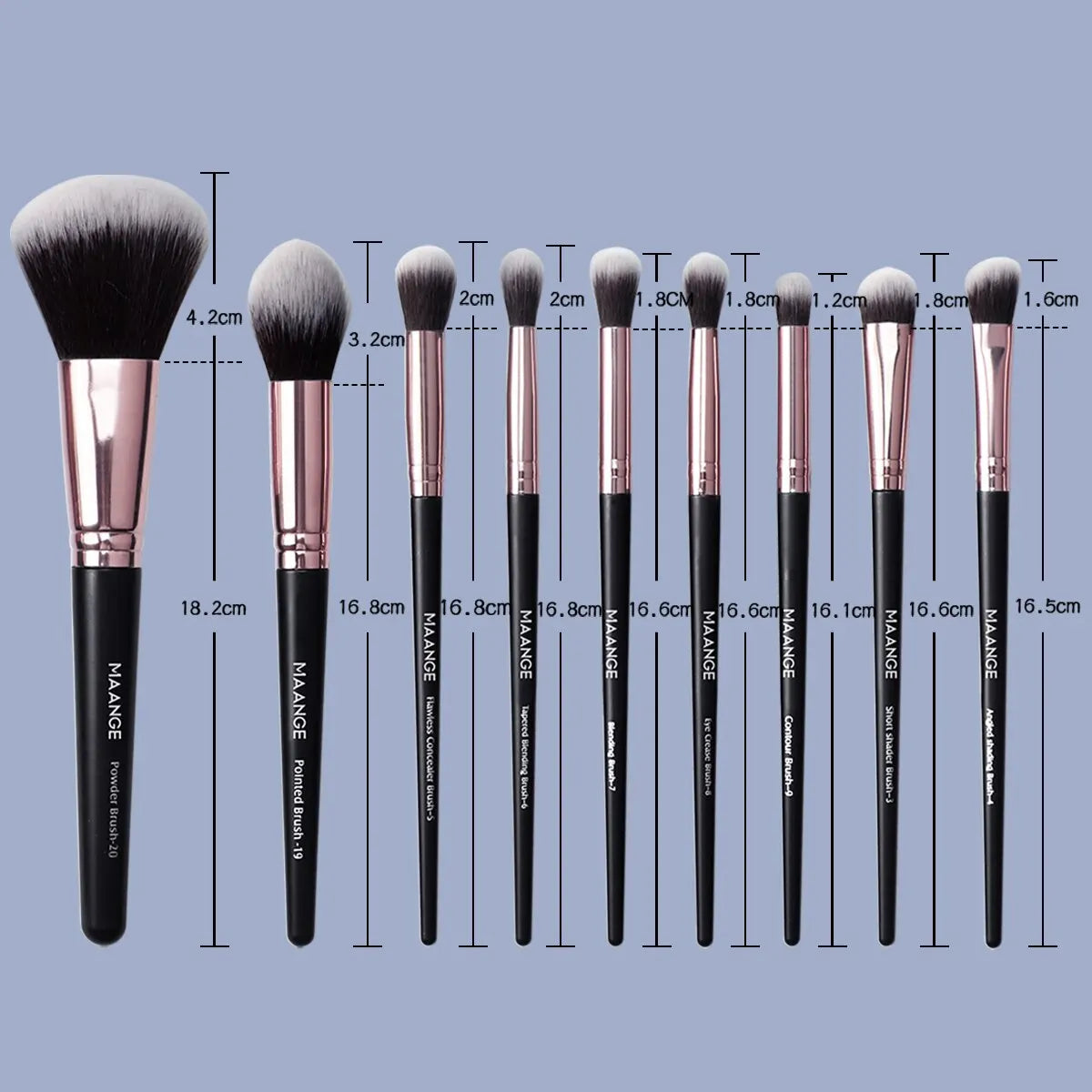 MAANGE 20-Piece Professional Makeup Brush Set with Storage Box