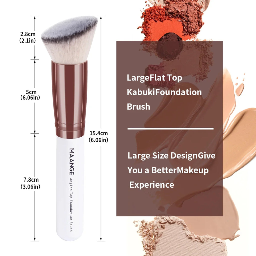 Maange 2-Piece Kabuki Makeup Brush Set for Foundation, Powder & Blush