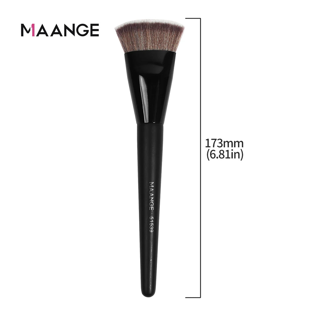 Maange Flat Top Kabuki Foundation Brush with Storage Box | Soft Synthetic Bristles