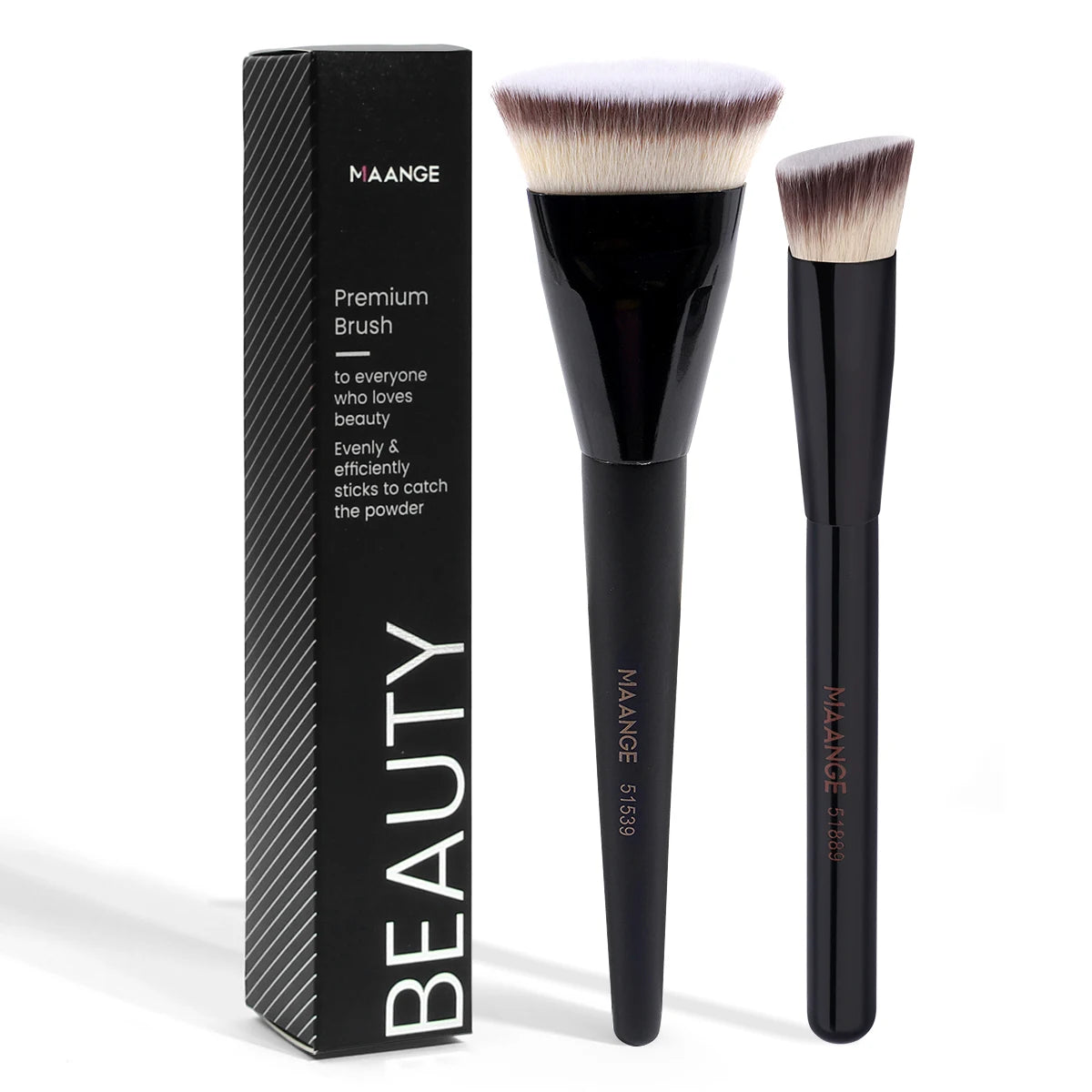 Maange 2-Piece Angled Foundation & Concealer Makeup Brush