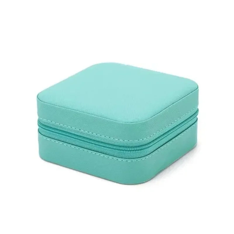 Mini Jewelry Storage Box – Portable PU Leather Travel Organizer for Rings, Earrings & Necklaces