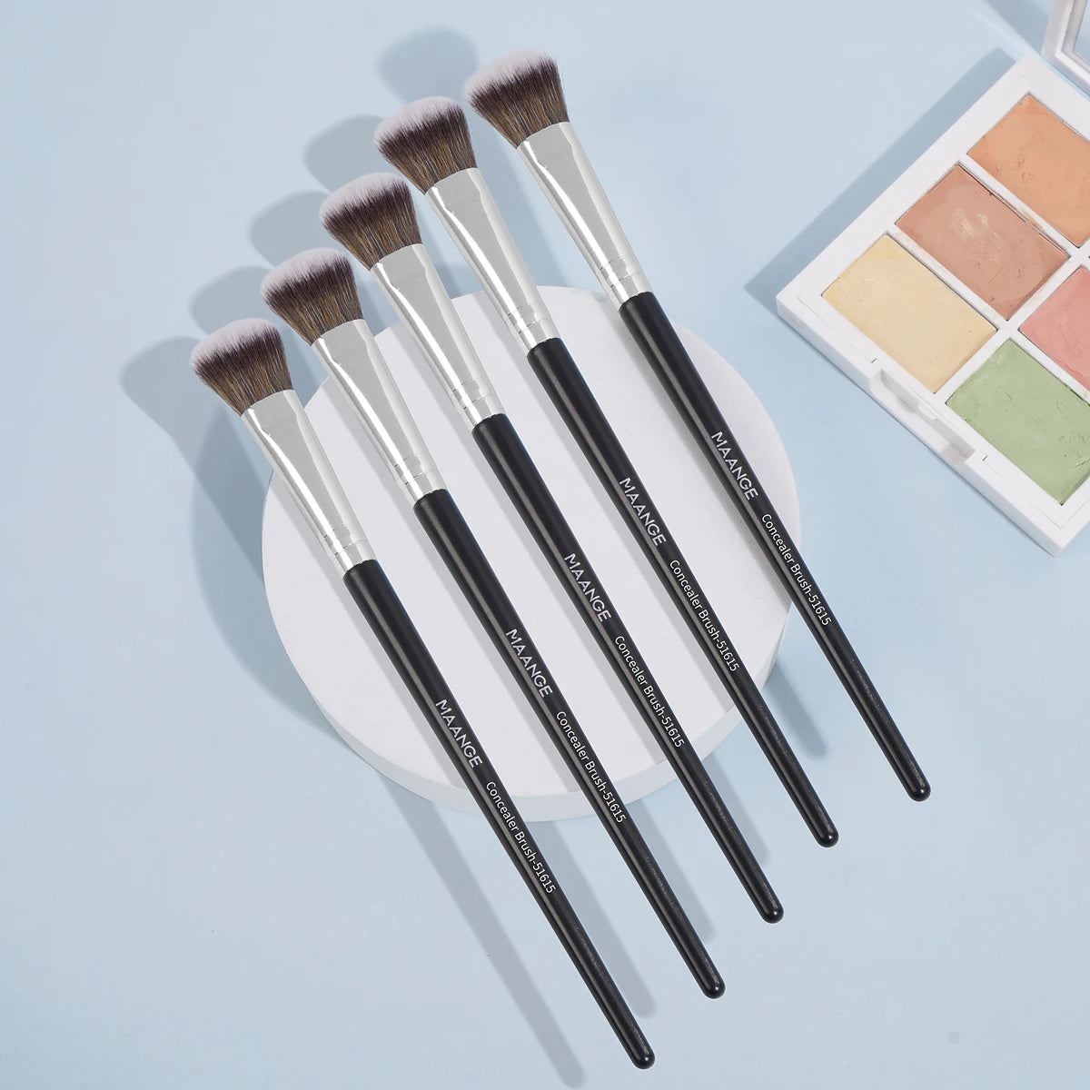 Maange 5-Piece Makeup Brush Set for Foundation, Concealer, Blush & Powder