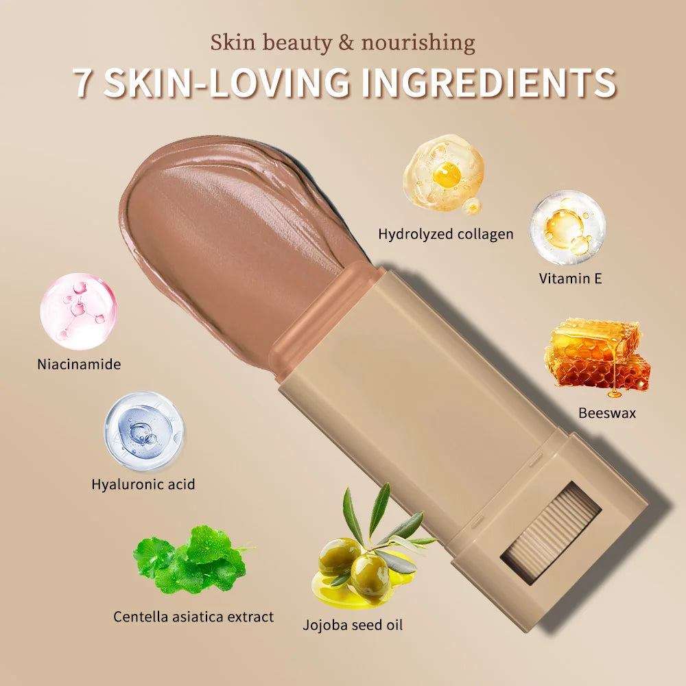 Skin Tint Stick – Waterproof Nourishing Tinted Serum Foundation & Face Contour