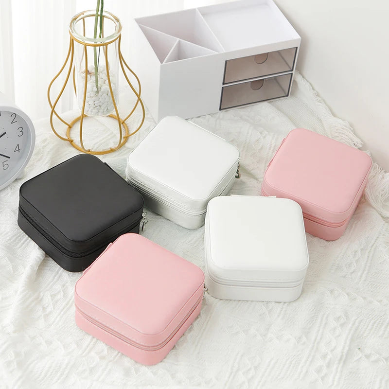 Single Layer Travel Jewelry Box – Leather Jewelry Organizer Case