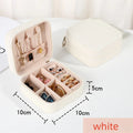 Mini Jewelry Storage Box – Portable PU Leather Travel Organizer for Rings, Earrings & Necklaces