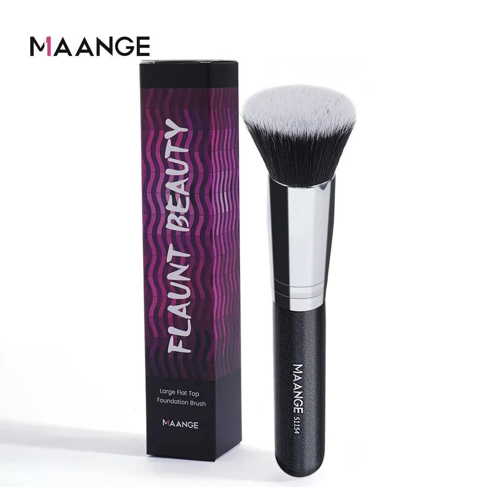 Maange Professional Foundation Makeup Brush with Storage Box | Soft Dense Bristles