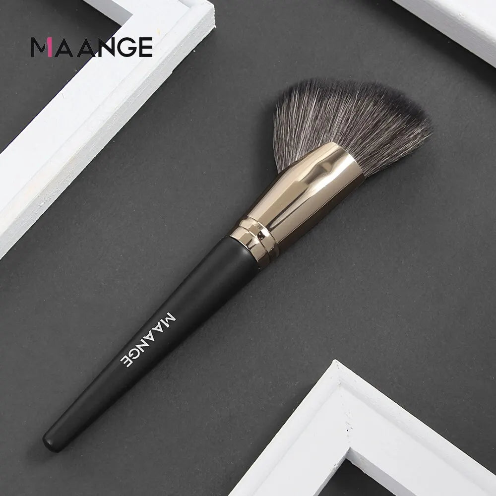 Maange Angled Blush & Bronzer Makeup Brush | Dense Soft Contour Brush