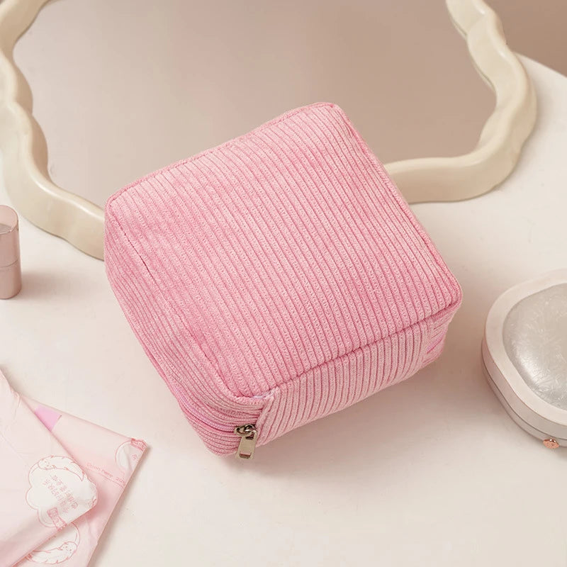 Portable Mini Makeup & Sanitary Napkin Organizer Bag – Travel Storage Pouch