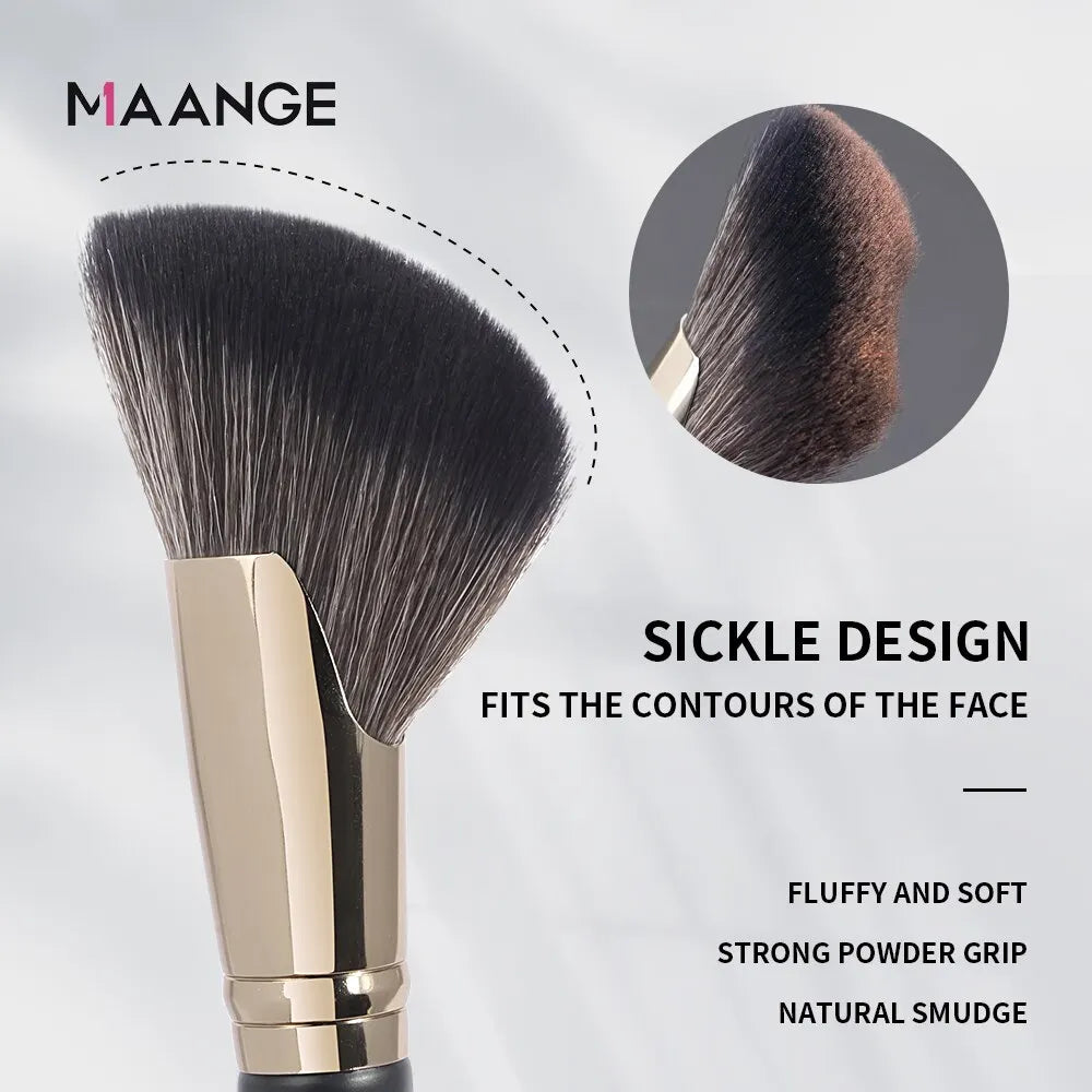 Maange Angled Blush & Bronzer Makeup Brush | Dense Soft Contour Brush