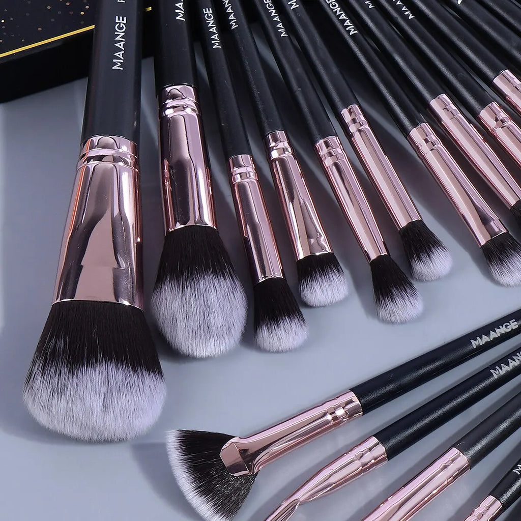MAANGE 20-Piece Professional Makeup Brush Set with Storage Box