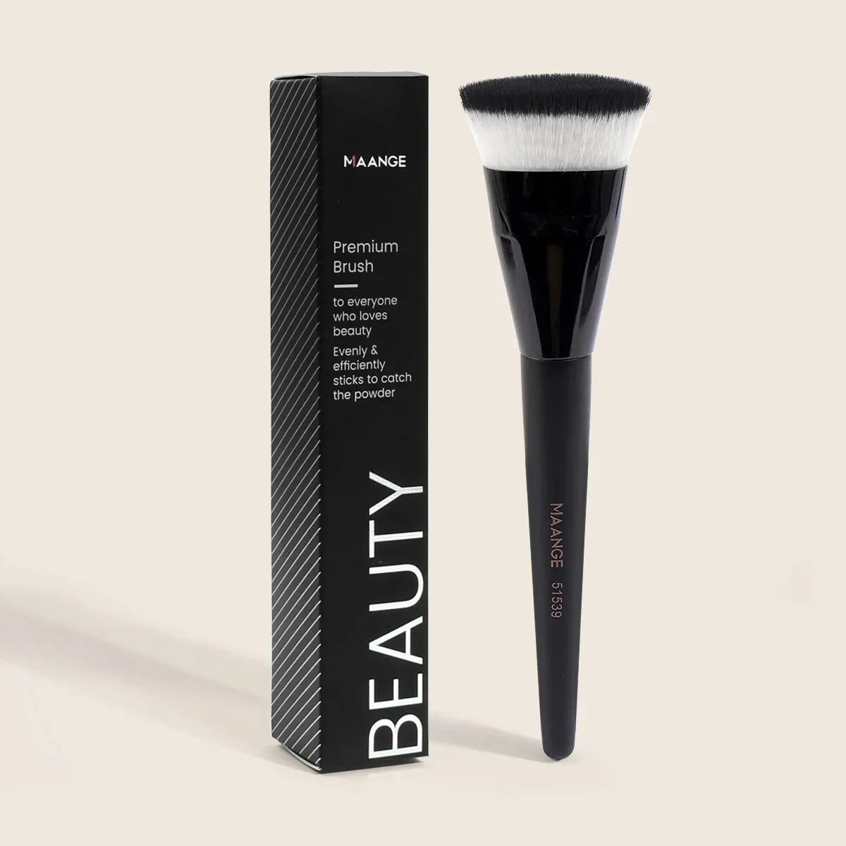 Maange Flat Top Kabuki Foundation Brush with Storage Box | Soft Synthetic Bristles