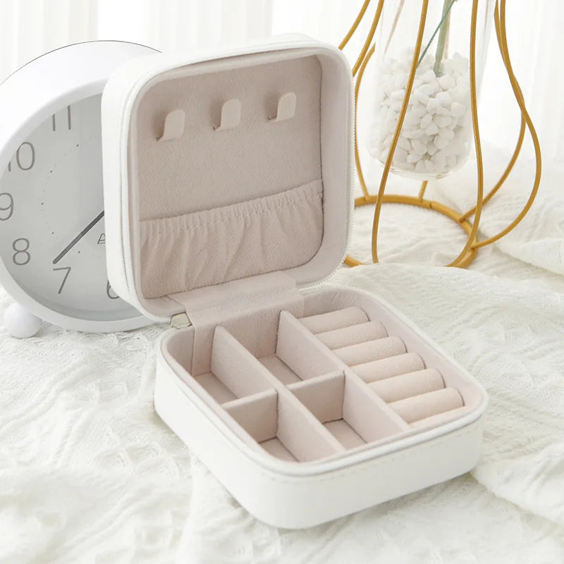 Single Layer Travel Jewelry Box – Leather Jewelry Organizer Case
