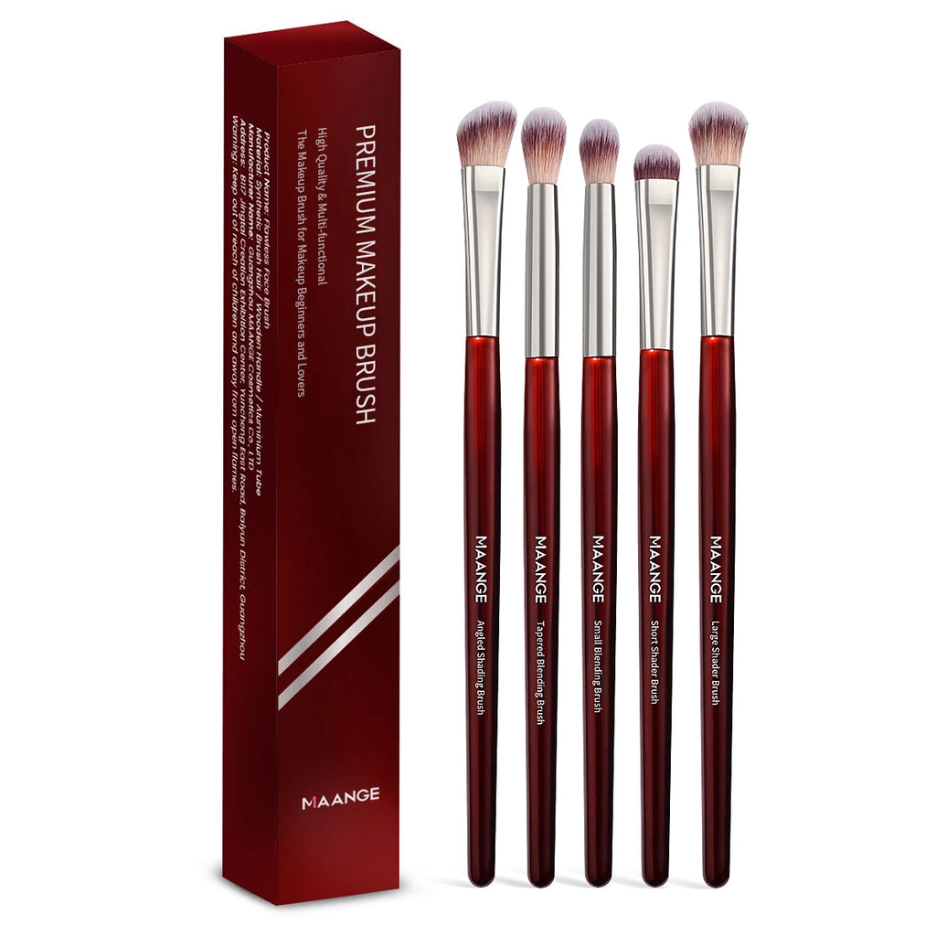 Maange 5-Piece Eye Makeup Brush Set | Soft Precision Brushes for Eyes & Concealer