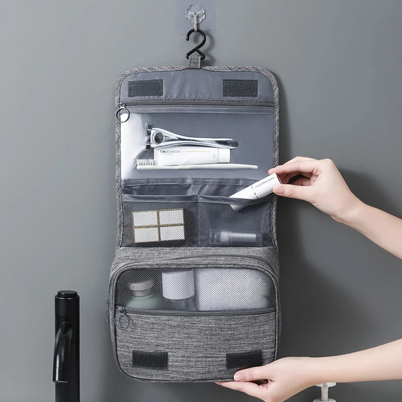 Waterproof Travel Toiletry Bag – Oxford Fabric Hanging Cosmetic Organizer