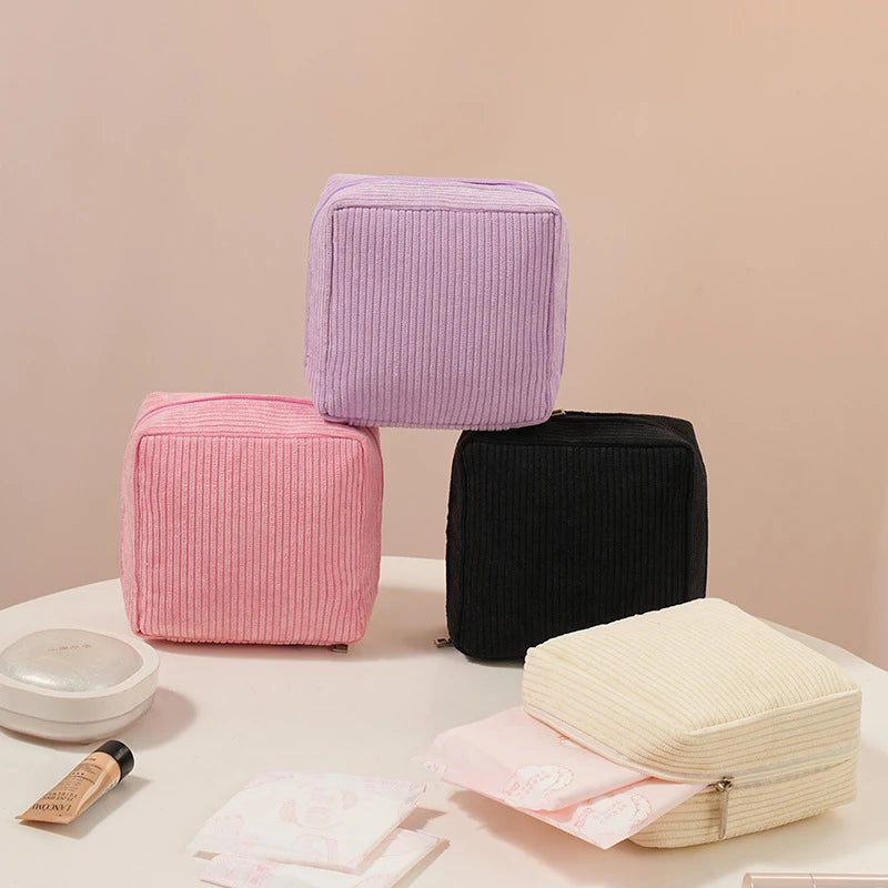 Portable Mini Makeup & Sanitary Napkin Organizer Bag – Travel Storage Pouch