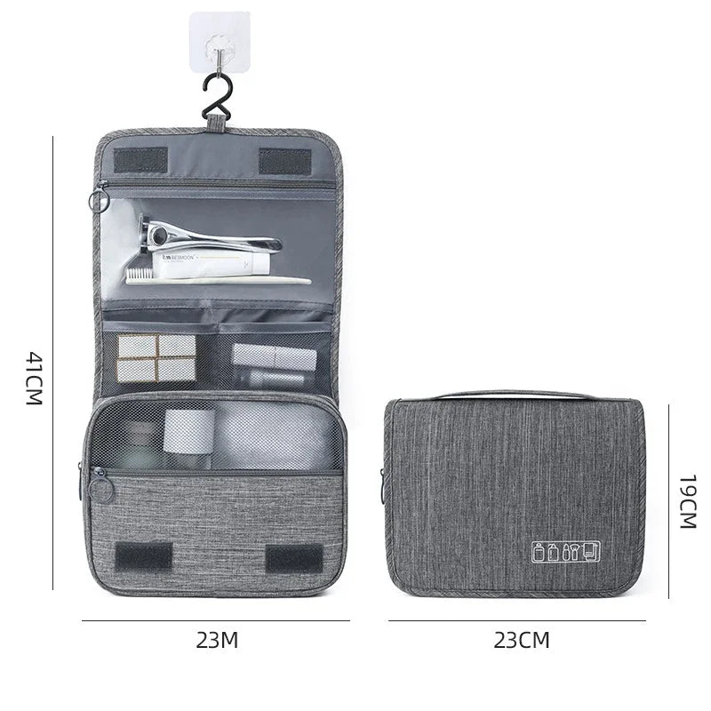 Waterproof Travel Toiletry Bag – Oxford Fabric Hanging Cosmetic Organizer
